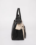 Monochrome Pocket And Zip Baby Bag With Gold Hardware