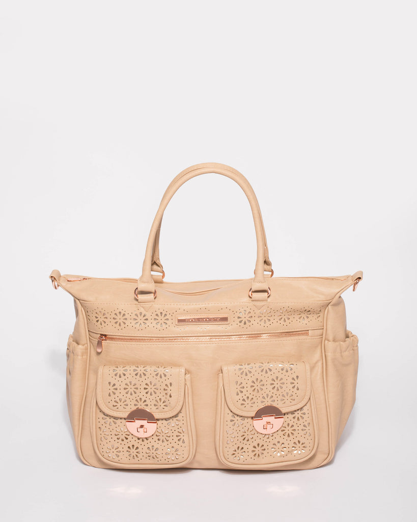 Natural Double Pocket Baby Bag