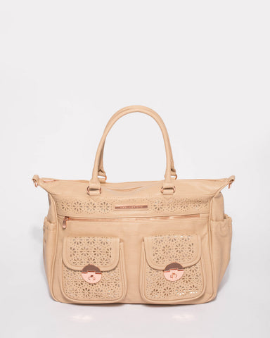 Natural Double Pocket Baby Bag