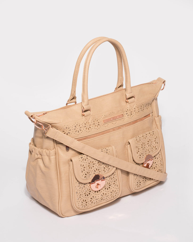 Natural Double Pocket Baby Bag