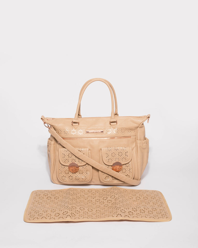 Natural Double Pocket Baby Bag