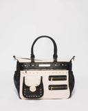 Monochrome Pearl Studded Baby Travel Bag