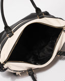 Monochrome Pearl Studded Baby Travel Bag