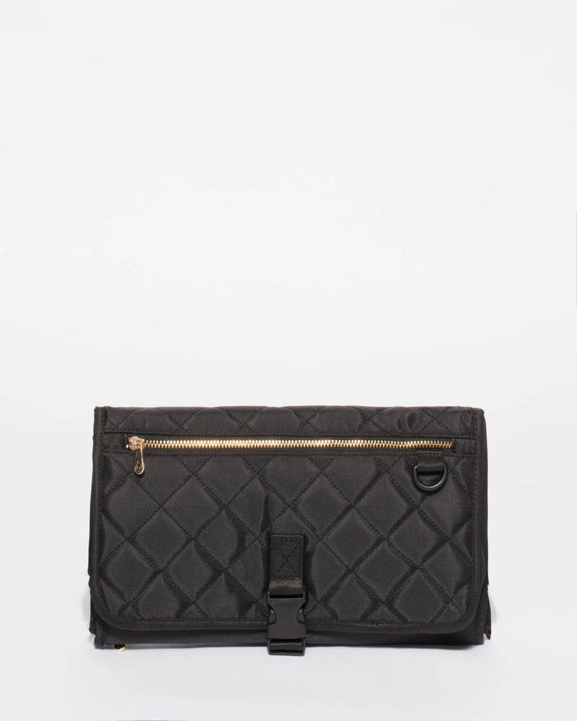 Black Nylon Baby Travel Change Mat
