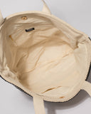 Natural Black Evie Large Tote Bag