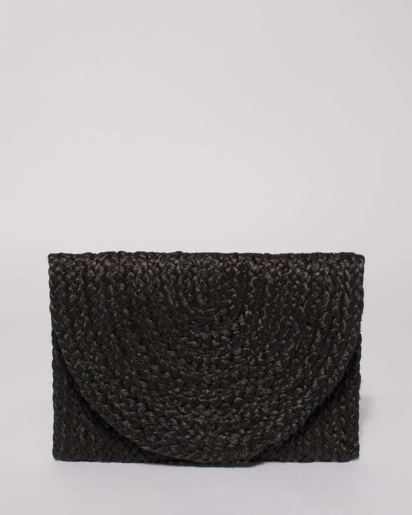 Black Indi Plain Clutch Bag