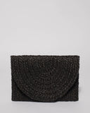 Black Indi Plain Clutch Bag