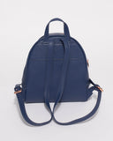 Navy Bridget Medium Backpack With Rose Gold Hardware