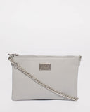 Grey Plain Peta Chain Crossbody Bag