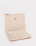 Rose Gold Glitter Han Mini Wallet With Rose Gold Hardware