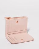 Pink Quilted Han Mini Wallet With Rose Gold Hardware