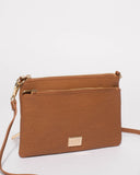 Tan Demi Double Crossbody Bag