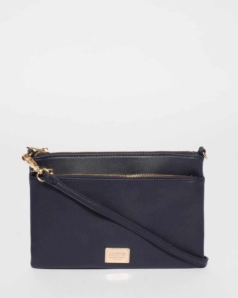 Navy Demi Double Crossbody Bag