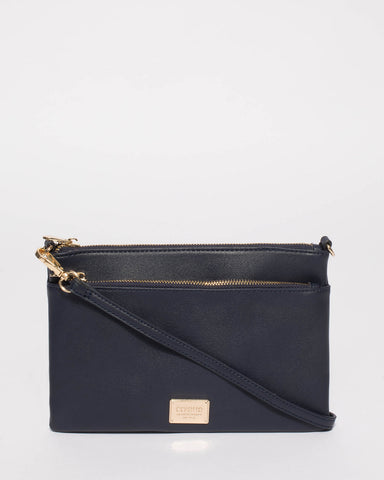Navy Demi Double Crossbody Bag