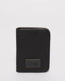 Black Saffiano Credit Card Purse With Matte Black Hardware