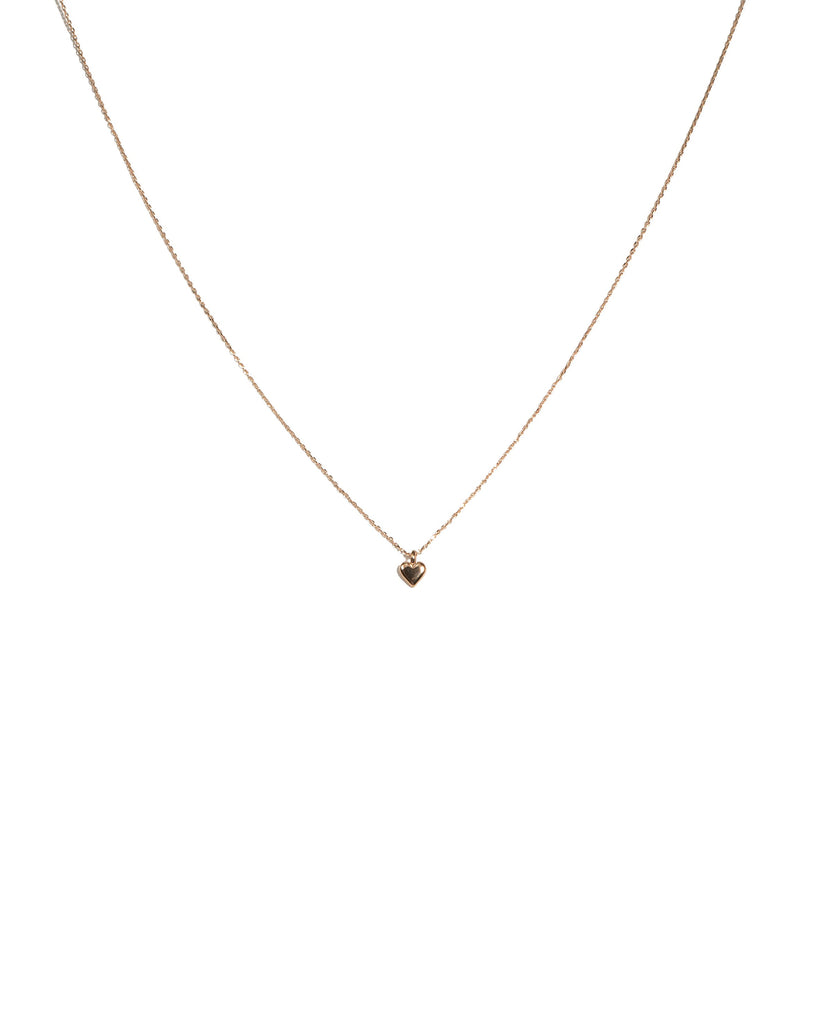 Rose Gold Tone Heart Matching Necklace Set