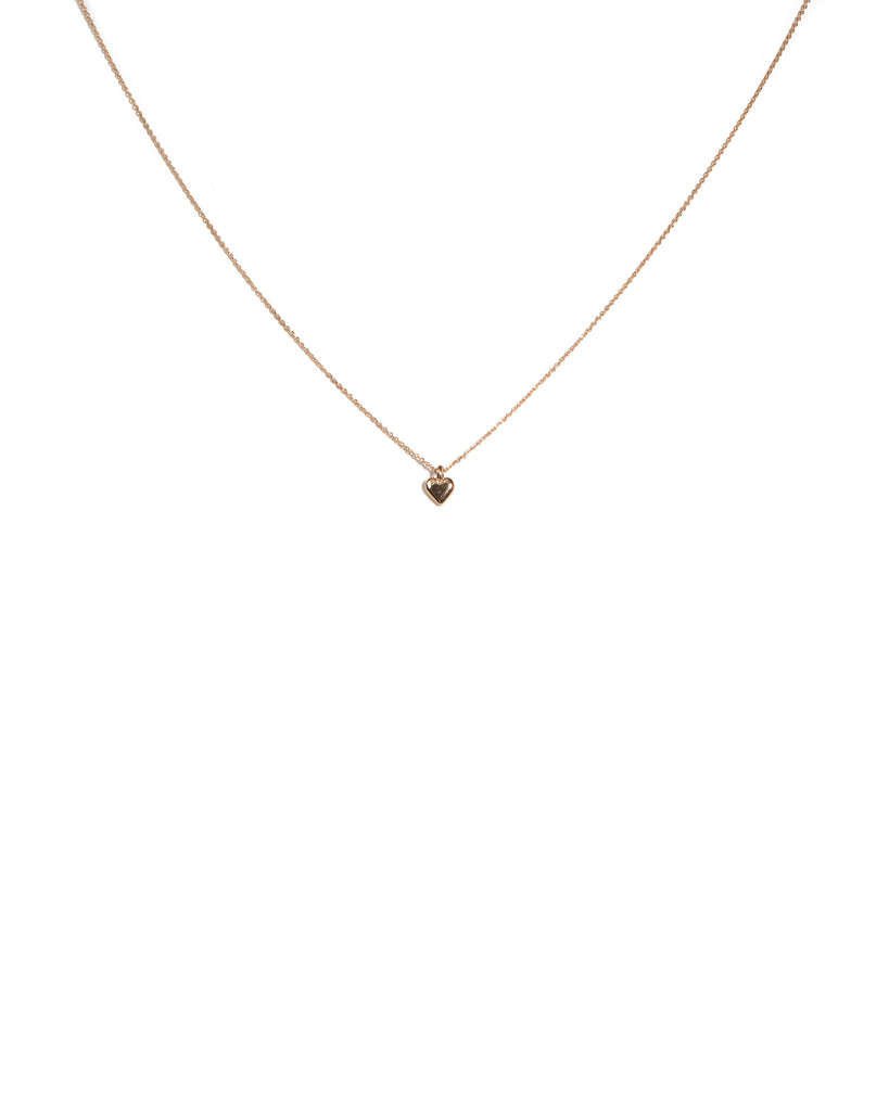 Rose Gold Tone Heart Matching Necklace Set