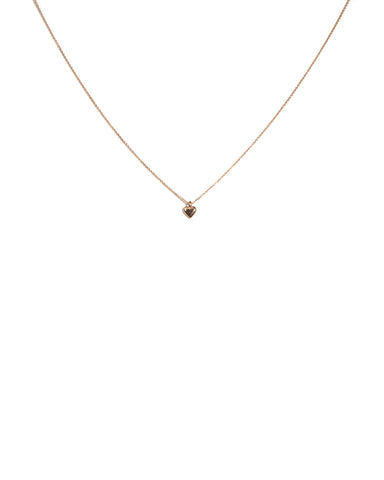 Rose Gold Tone Heart Matching Necklace Set