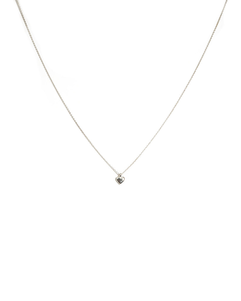 Silver Tone Heart Matching Necklace Set