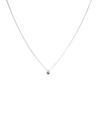 Silver Tone Heart Matching Necklace Set