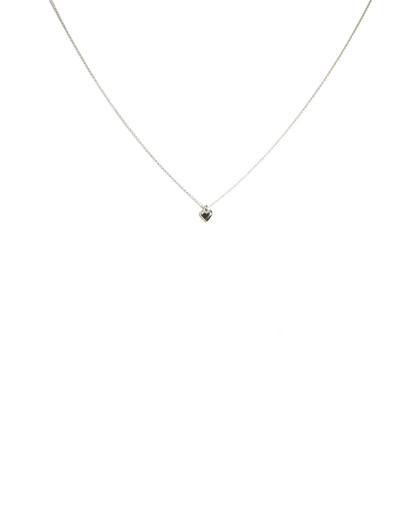 Silver Tone Heart Matching Necklace Set