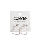 Silver Tone Mini Heart Hoop Earrings