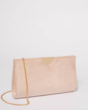 Ivory Suedette Carlie Clutch Bag