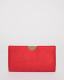 Red Suedette Carlie Clutch Bag