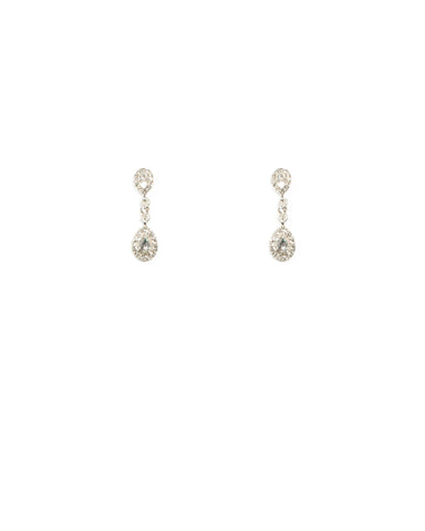 Mini Diamante Pear Drop Earrings