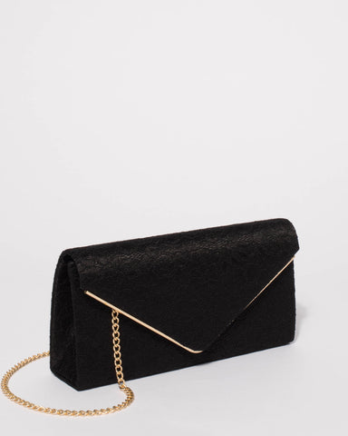 Black Lace Vanessa Evening Clutch Bag