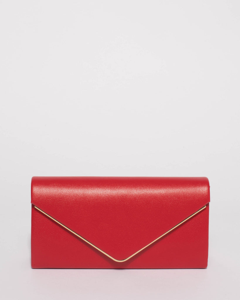 Red Vanessa Eve Clutch Bag