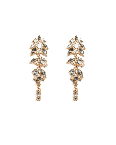 Mixed Stone Gradual Gold Earrings