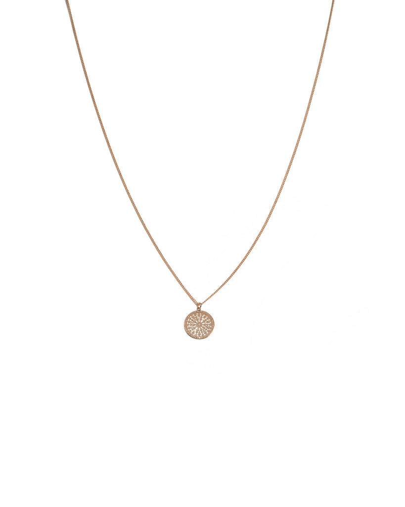 Rose Gold Tone Mum And Me Filigree Necklace