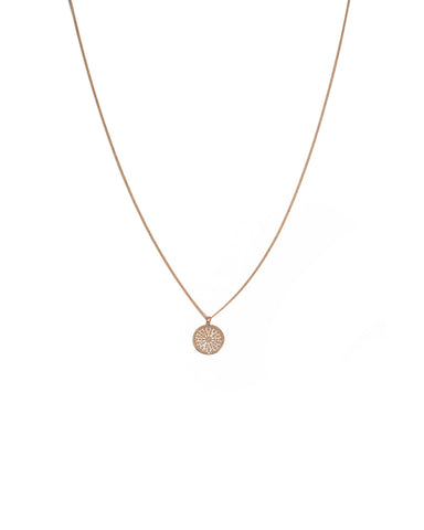 Rose Gold Tone Mum And Me Filigree Necklace