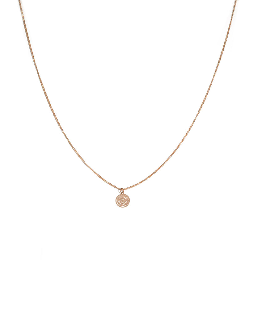 Rose Gold Tone Mum And Me Filigree Necklace