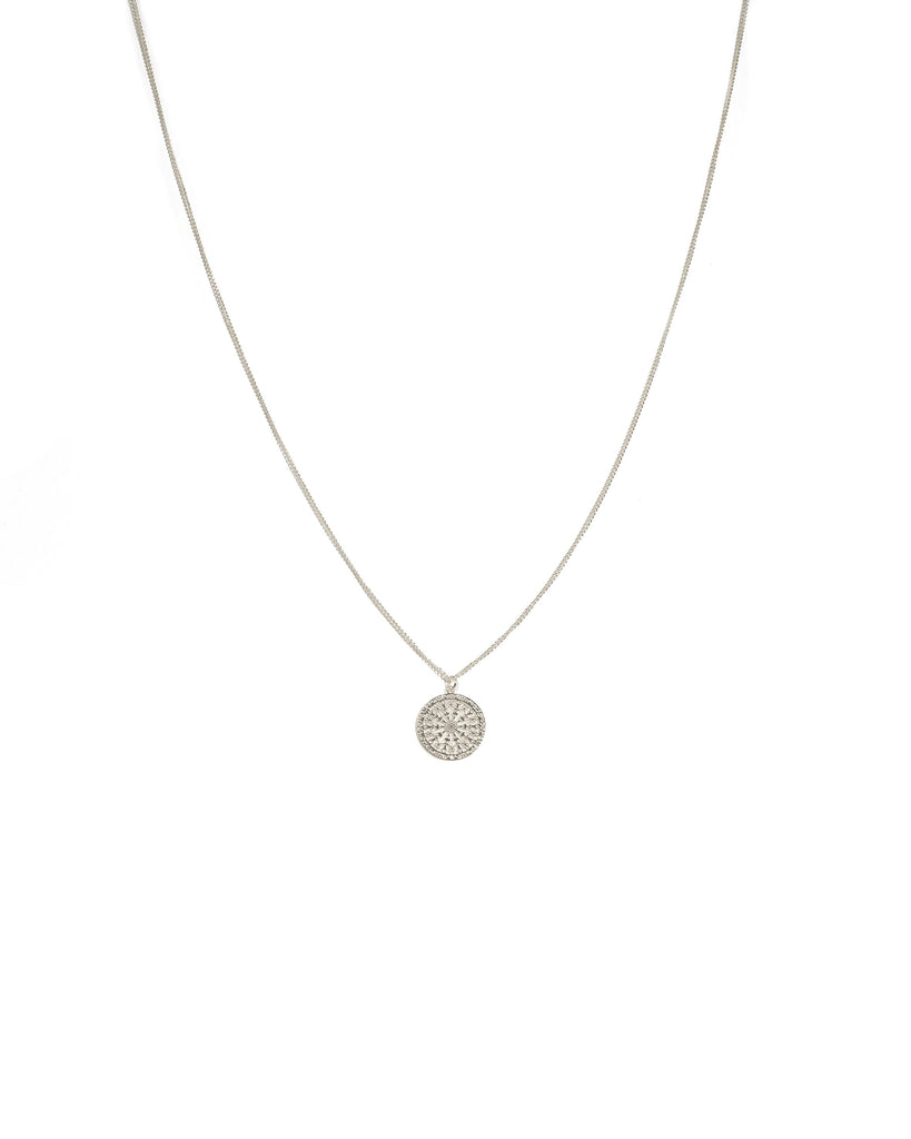 Silver Tone Mum And Me Filigree Necklace