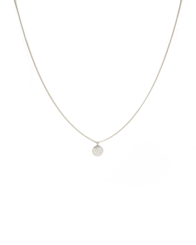 Silver Tone Mum And Me Filigree Necklace