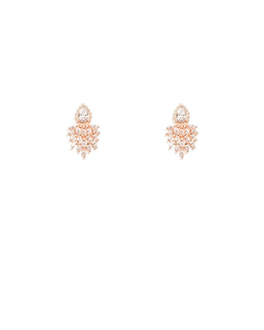 Cubic Zirconia Mini Marquise Stone Stud Earrings