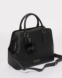 Black Saffiano Bonnie Large Tote Bag With Silver Hardware