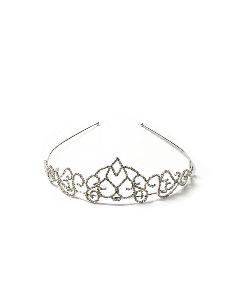 Fine Diamante Tiara Silver Headpiece