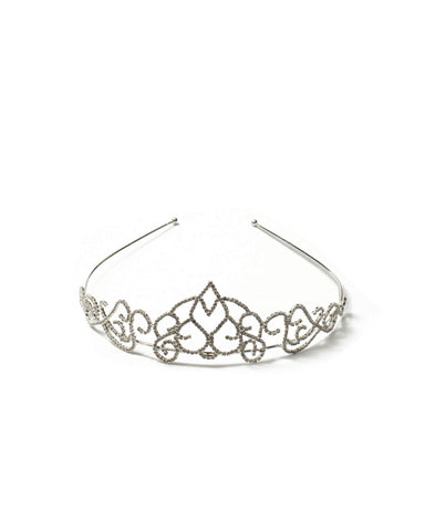 Fine Diamante Tiara Silver Headpiece