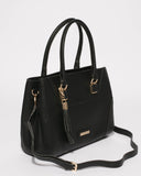 Black Demi Tassel Tote Bag