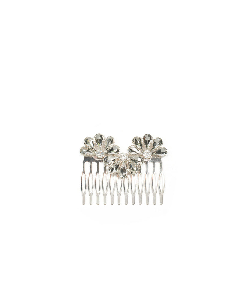 Stone Wave Silver Hair Comb