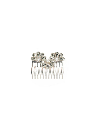 Stone Wave Silver Hair Comb