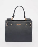 Navy Stephanie Square Tote Bag