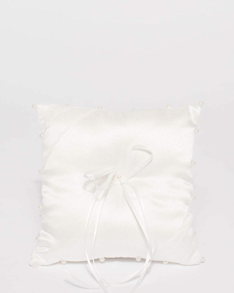 Ivory Lace Ring Pillow