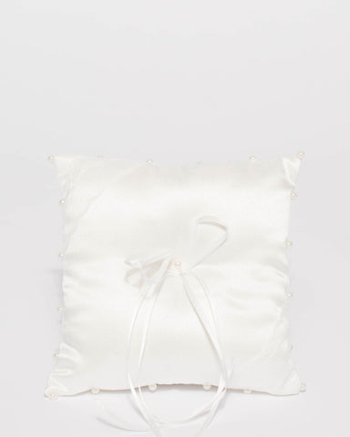 Ivory Lace Ring Pillow