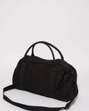 Black Folded Canvas Weekender Bag