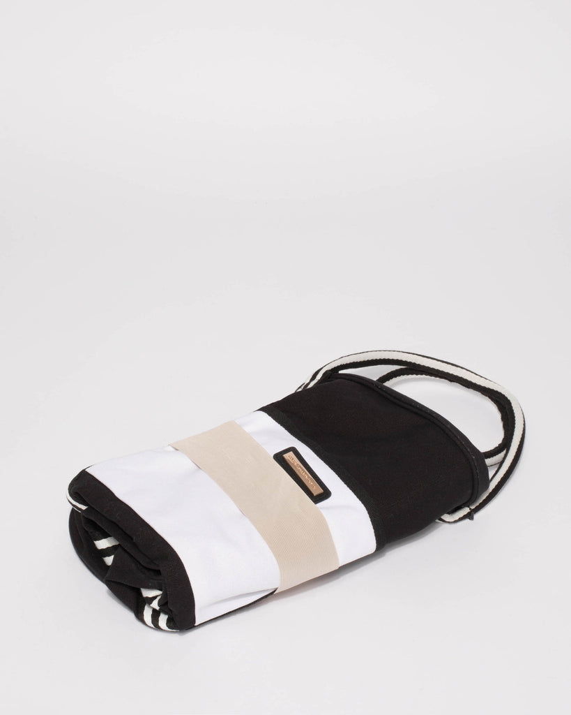 Monochrome Folded Canvas Weekender Bag