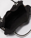 Monochrome Folded Canvas Weekender Bag